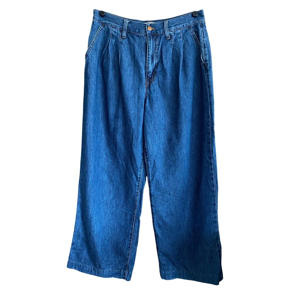 Madewell Pleated Front Baggy Straight Jeans Size 29